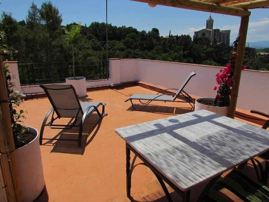 Apartamento Con Increibles Vistas Y Terraza Apartment Girona Exterior photo